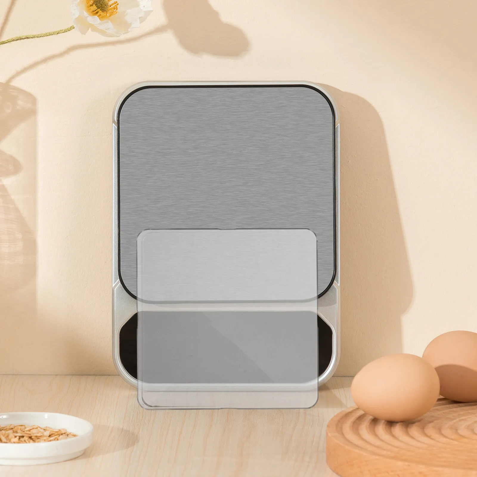 2Pcs Kitchen Electronic Scale Accessories Clear Plastic Weighing Tray Sturdy Scratch Resistant Food Scale Pan for Baking Cooking