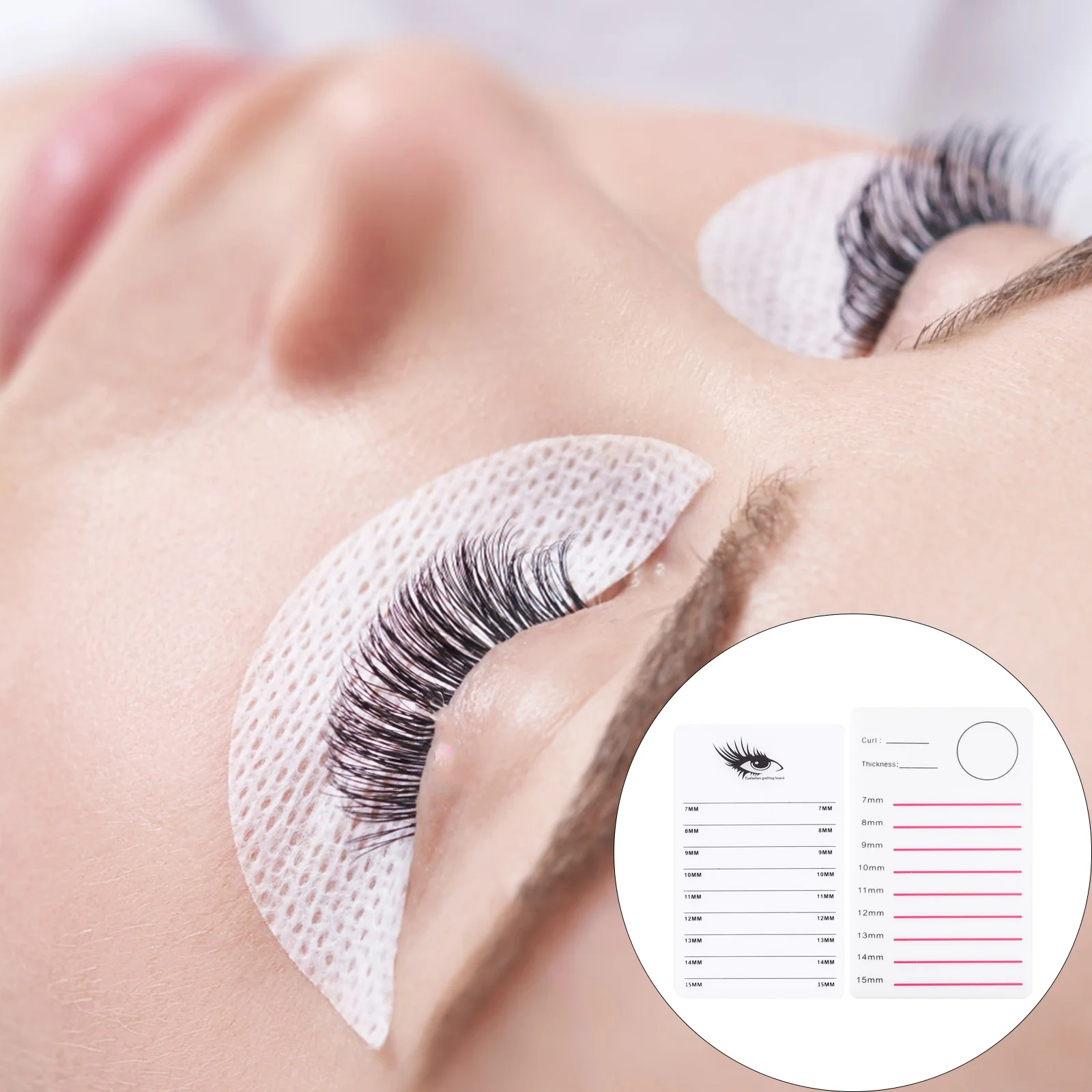 

2Pcs Lash Pallet Eyelash Extension Holder Smooth Surface Safe Durable Practical Salon Home Use Eyelash Pallet Lash Holder Plate