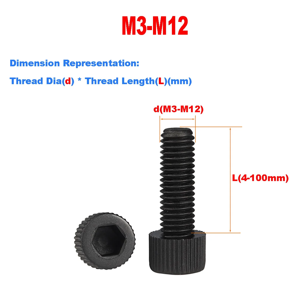 

Black Nylon Socket Head Cap Screws/Knurled Insulating Bolts M3-M12