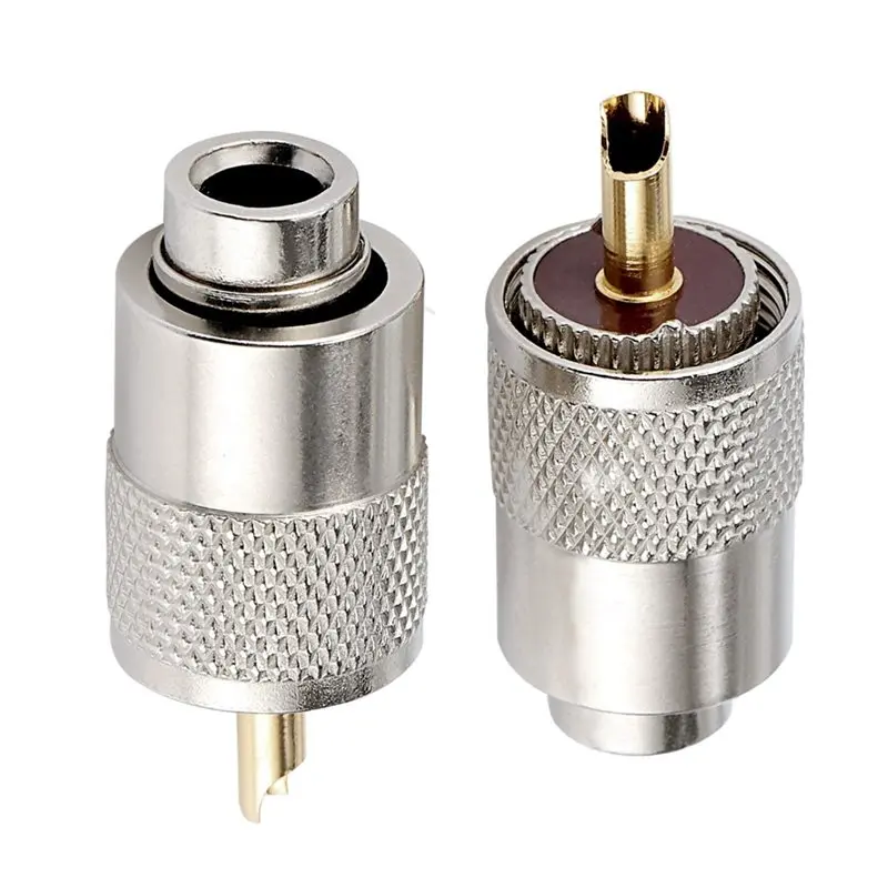 【A17Z】PL259 Soler Coaxial 20Pcs Male-Plug Crimp Coax Connector Adapter With Reducer For RG8X