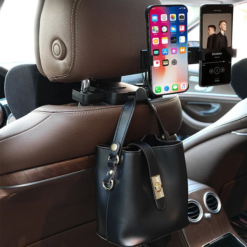 Adjustable car headrest with hook, driver's seat, child side headrest support accessories