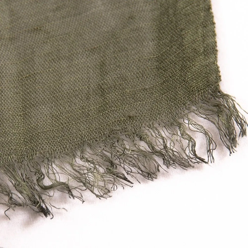 

Color Matching Thin Fabric Cotton Scarf Simple Soft Texture Long Shawl Versatile Vintage Hijab Scarf Casual Wear