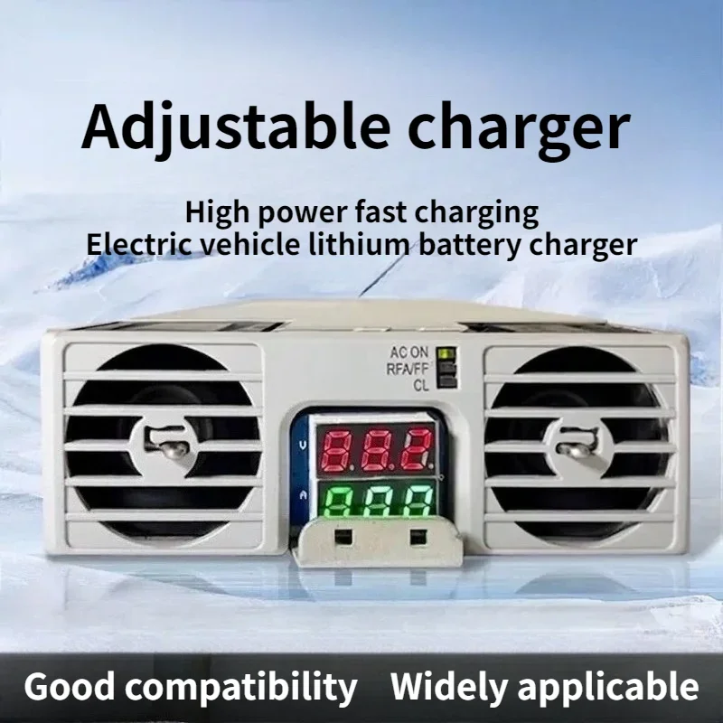 High Power Current Voltage Adjustable Lithium Battery Charger 30A 50A for Electric 4‑Wheel Vehicle, Ninebot, NIU Electric