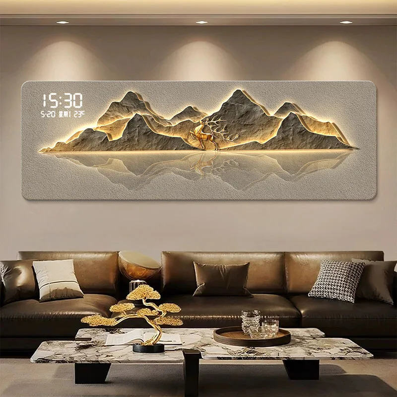 Aesthetic Design Wall Clocks Chinese Style Creative Minimalist Xenomorph Wall Clocks Living Room Led Reloj Pared Home Decoration