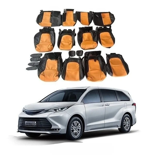:Applicable for  sienna Full Car Wrapped Seat Leather Covers for 7-seat and 8-seat  Original Car Customization