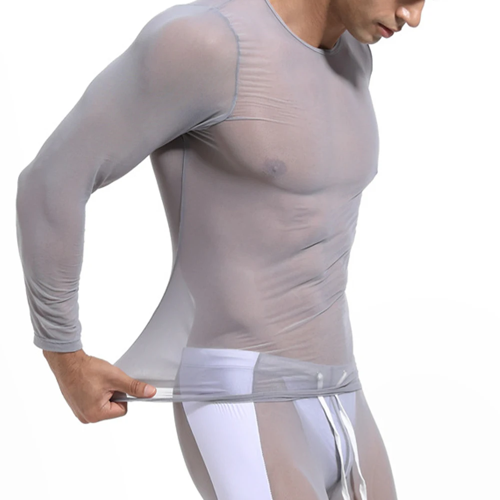 T Shirts For Men Men Tops Wrestling Fitness With Long Sleeves Casual Cycling Fitness High Elastic Running Streetwear