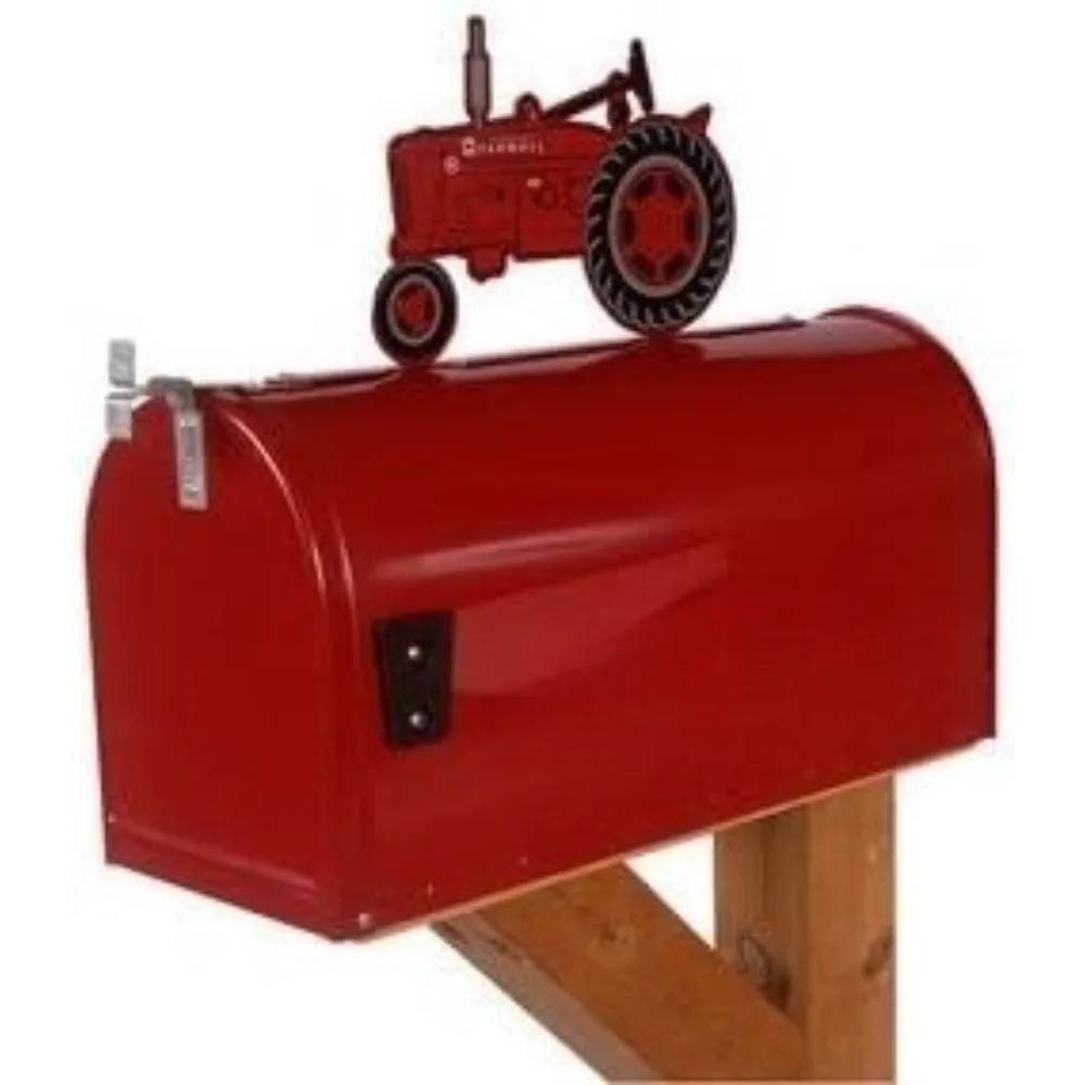 

Farmall McCormick Model M Сельский почтовый ящик с красным верхом от Distel Grain