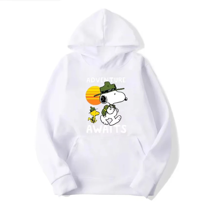 

MINISO No-lanyard Snoopy Premium Hoodie Harajuku Fashion Trendy Streetwear Men's Women's Tops Coats Shirt Hoodies High quality