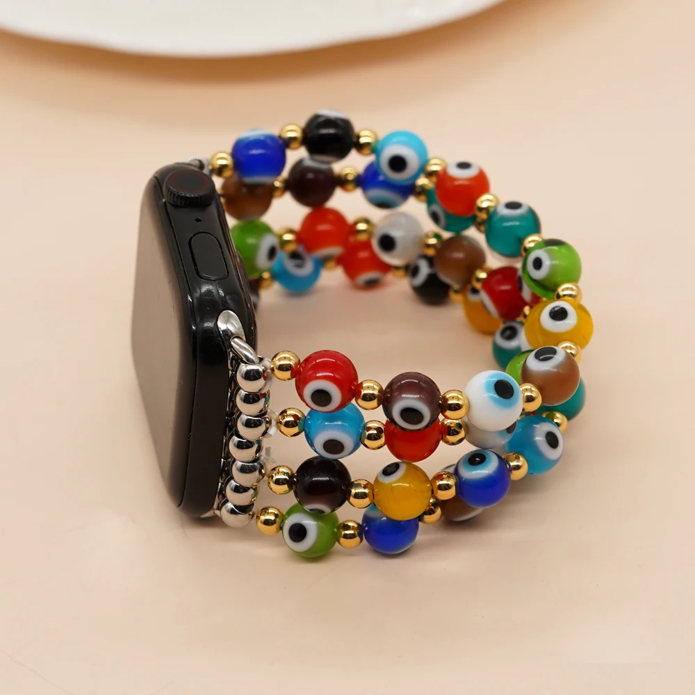

Цветной браслет с бусинами Evil Eye Boho Fashion Iwatch серия позолоченных браслетов с бусинами летние ювелирные изделия подарок для женщин