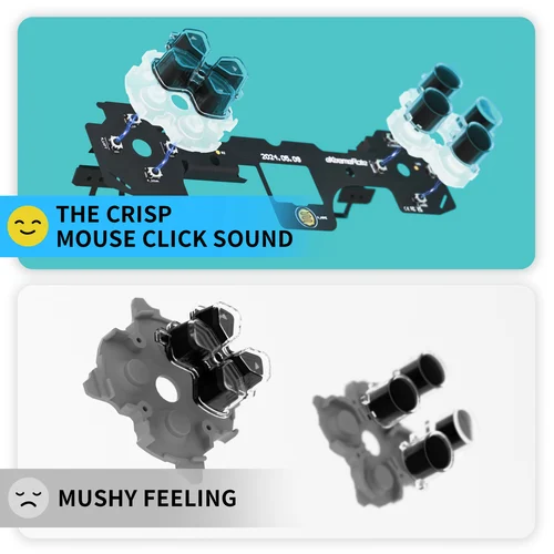 Imagen 2 del producto eXtremeRate Kit completo de clic para controlador ps5 BDM-030 Botones Dpad de cara de hombro, Kit de clic de microinterruptor personalizado Click de ratón