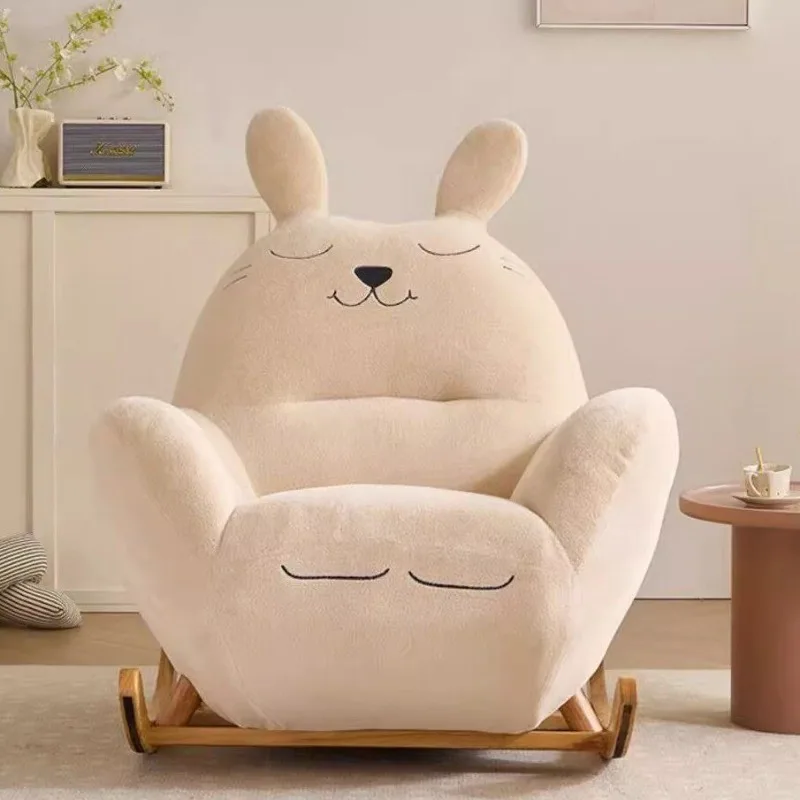 

Кресло-качалка «Кролик», раскладное кресло, мультяшный ленивый диван, кремовый диван для гостиной и спальни, диван для отдыха на балконе, для дома