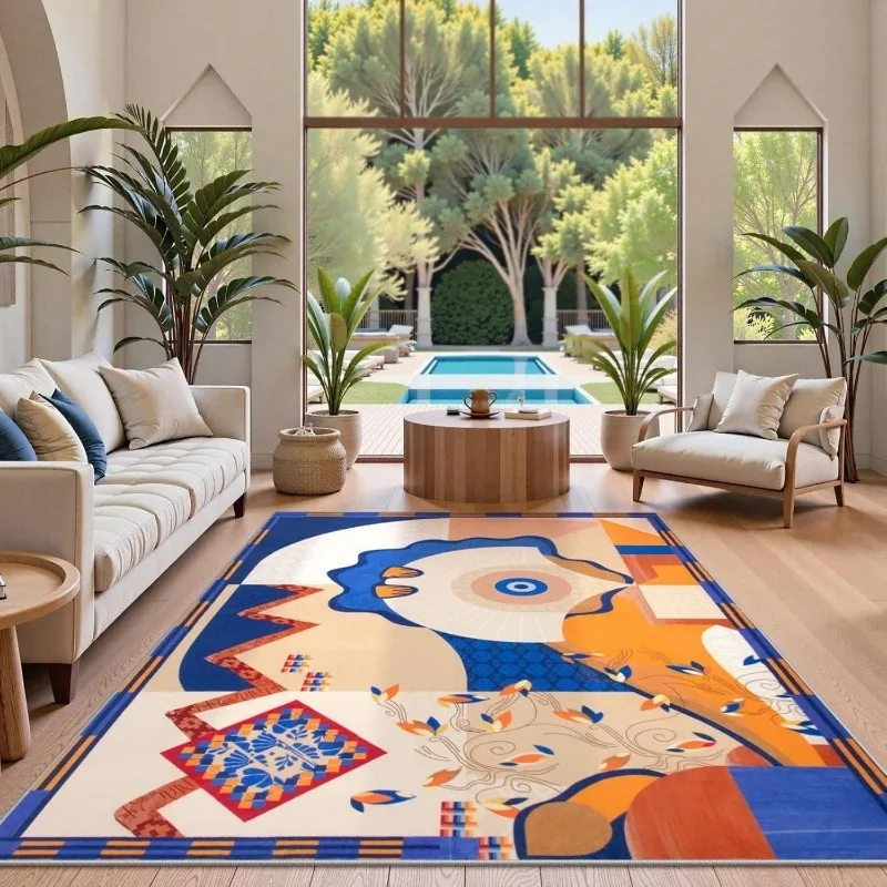 

Modern Abstract Living Room Carpet Washable Soft Non Slip Rugs Art Design Bedroom Dining Room Under Table Floor Mat Ковер Tapis