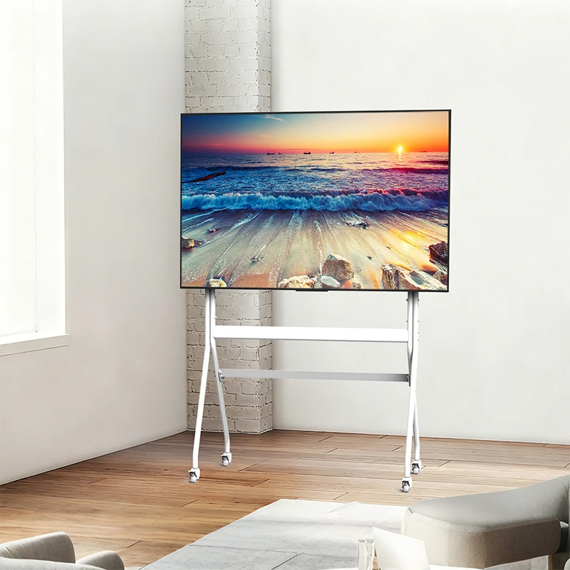 

Мобильное крепление для телевизора 32–85 дюймов, универсальное крепление для конференций и домашнего ТВ-телевизора, портативные колеса, регулируемая по высоте