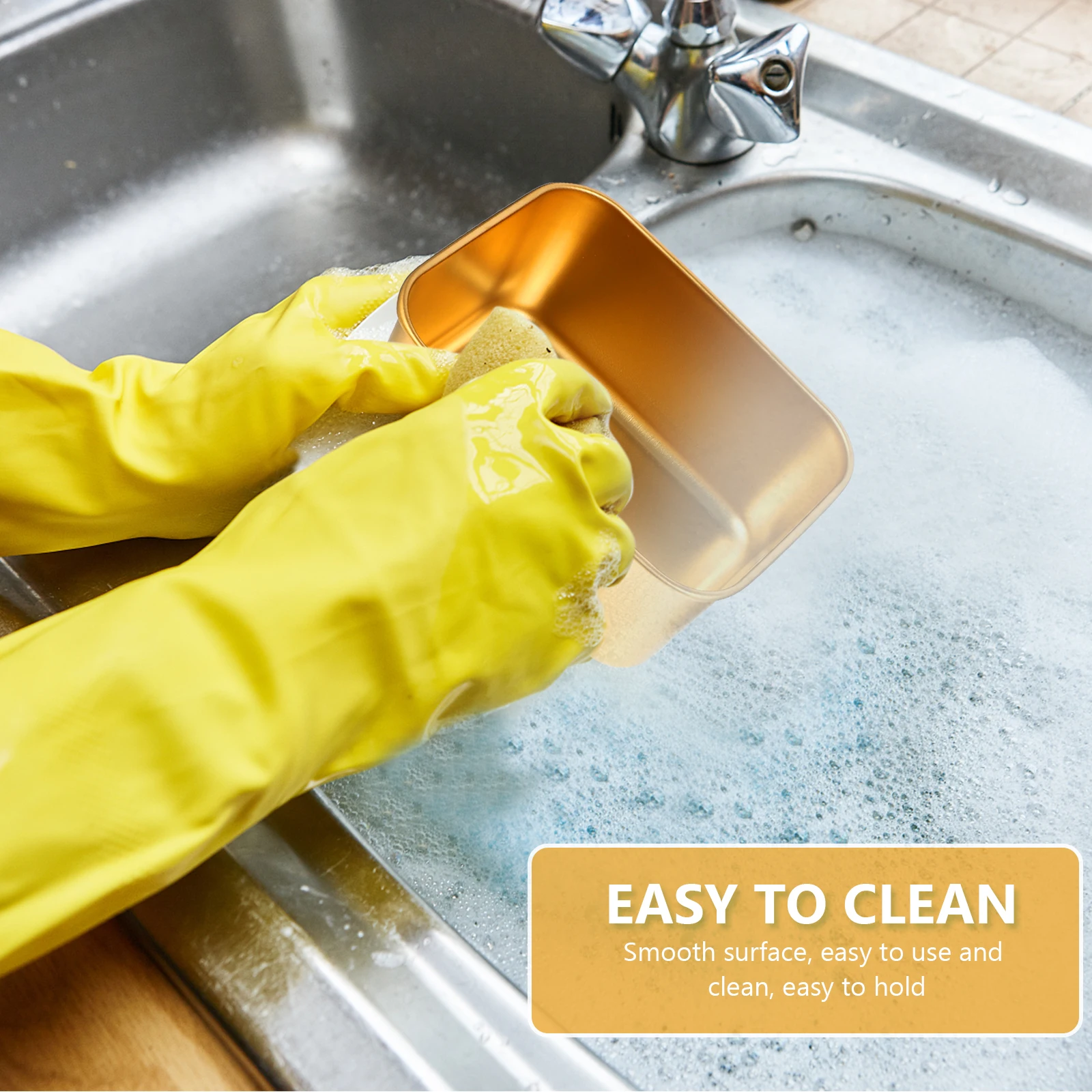 

Stainless Steel Cake Box Thickened Design for Mousse Tiramisu Dessert Storage Portable Bakery Box with Lid