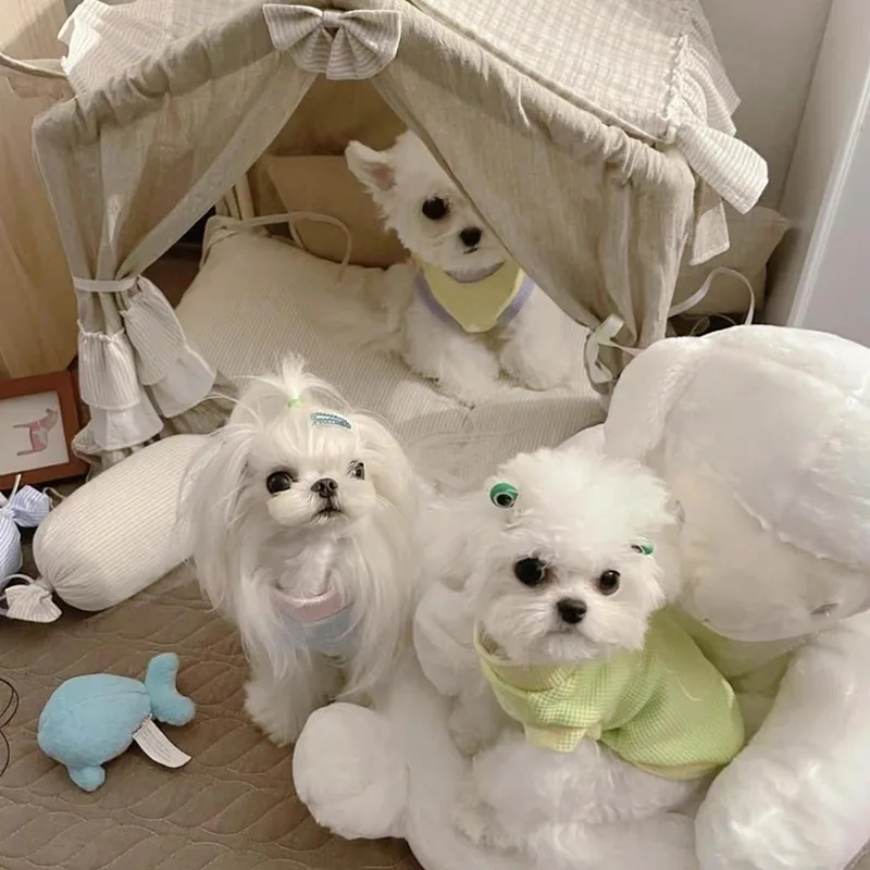 

Breathable Waffle Dog Clothes Summer Pomeranian Vest Teddy Animal Embroidery Pullover Bichon Frise Anti-Shedding T-Shirt