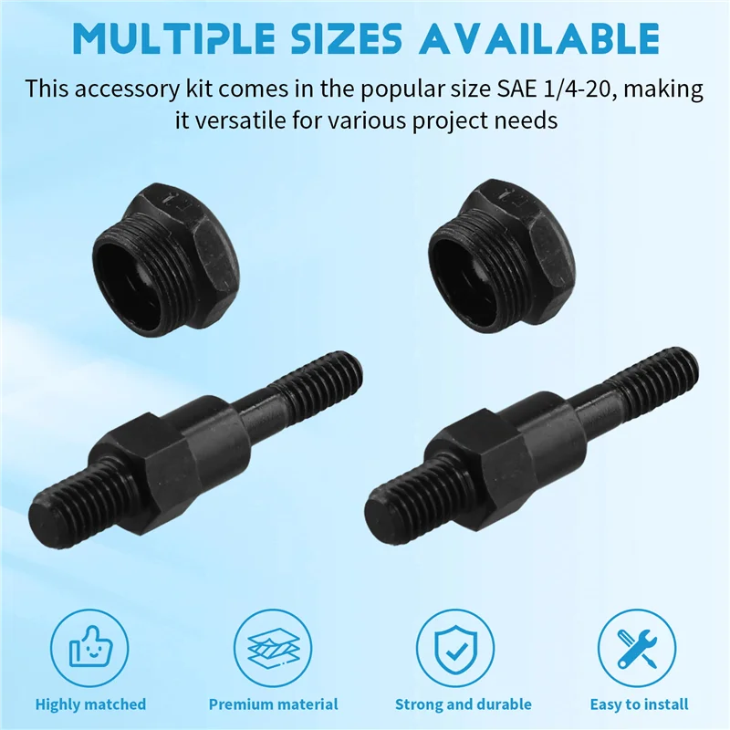 【CALIENTE】 Pieza de herramienta remachadora de tuerca de remache manual Reemplazo de mandril roscado para remache de tuerca manual SAE 1/4-20 Paquete de 2