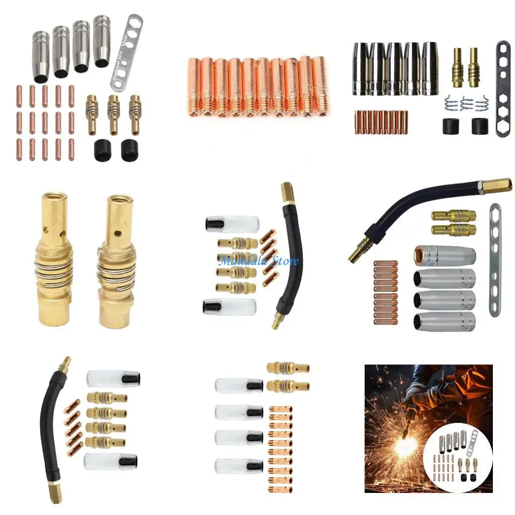 

U2JC Heat Resistant Welding Contact Tip And Nozzle Set With Bolted Connection 0.8mm