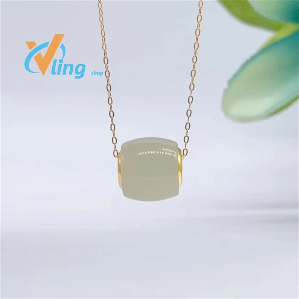 Pure Natural Hetian Jade Transshipment Beads Best Sellers 2022 Products  Couples Personalized Necklace Simple Temperament Style