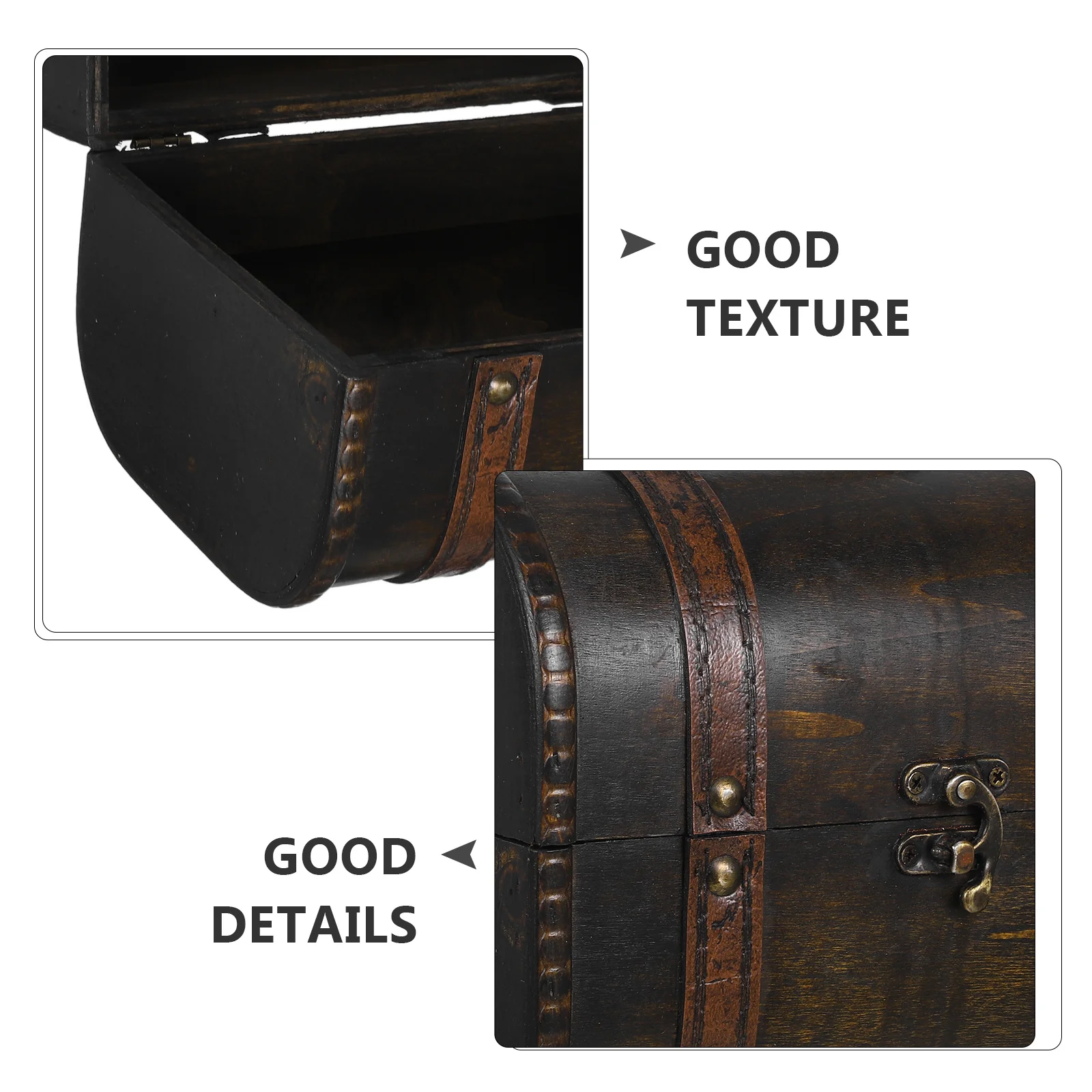 

Vintage Wood Jewelry Storage Box Small Portable Organizer with Handle Trinket Holder Jewelry Keepsake Trinket Box