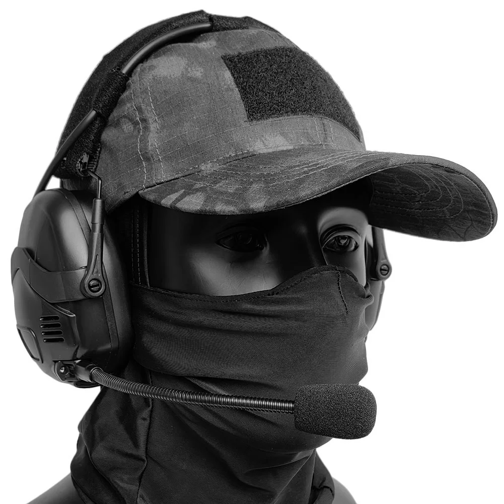 Tactical Bluetooth Headset Set, Sound Pickup Noise Reduction Headset with Cap & Balaclava, Airsoft Headphone with Helmet Mount