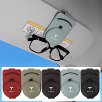 Car Sunglasses Holder Leather Eyeglasses Case Storage For Tesla Model 3 Model S Model X Model Y Roadster SpaceX Cybertruck Coil