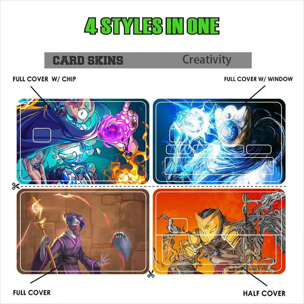Slay the Spire G-Game  Sticker Film Tape Skin for Credit Card Debit Card Cartoon Waterproof Stickers