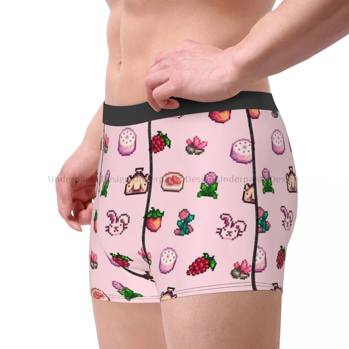 Stardew Valley Leah Role Playing Game Pink Underpants Homme Panties Man Underwear Sexy Shorts Boxer Briefs