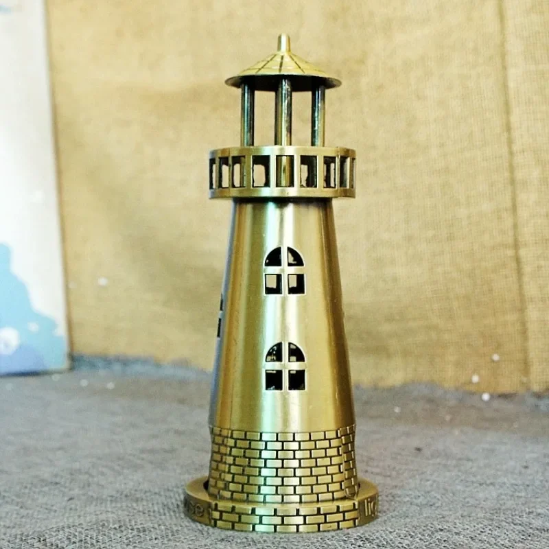 منارة البحر منارة زخرفة المعادن الصين المميزة الشهيرة بناء نموذج المفروشات المنزلية التصوير الدعائم