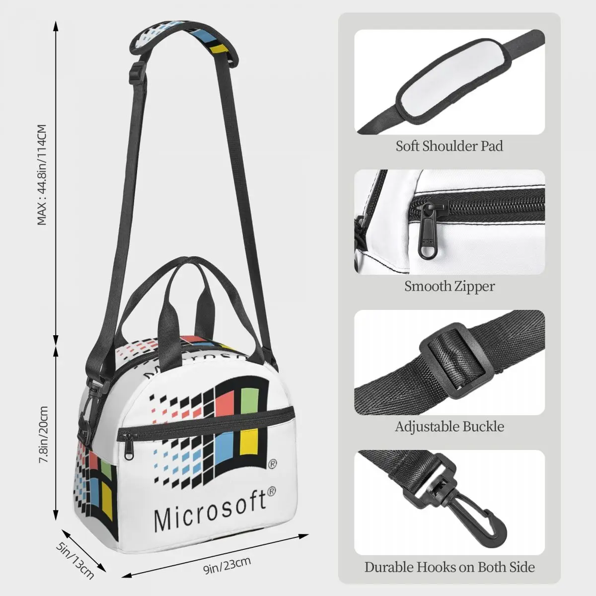 Designed For Microsoft Windows 98 Insulated Lunch Bag for Kids School Cooler Thermal Box Tote Portable Lunch Boxes