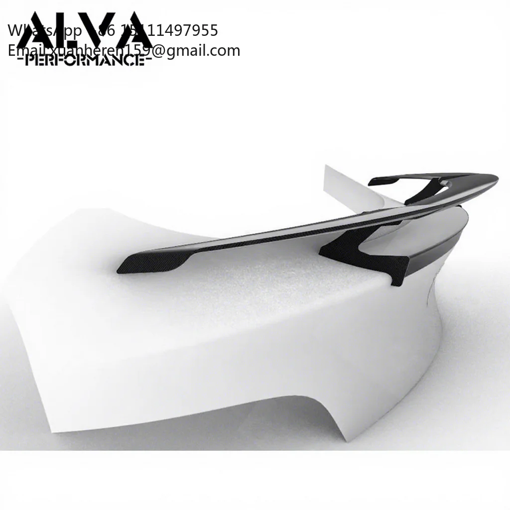 ALVA X MiW Design Dry Carbon Fiber Single Deck Rear GT Wing Spoiler for Tesla Model Y 2019+