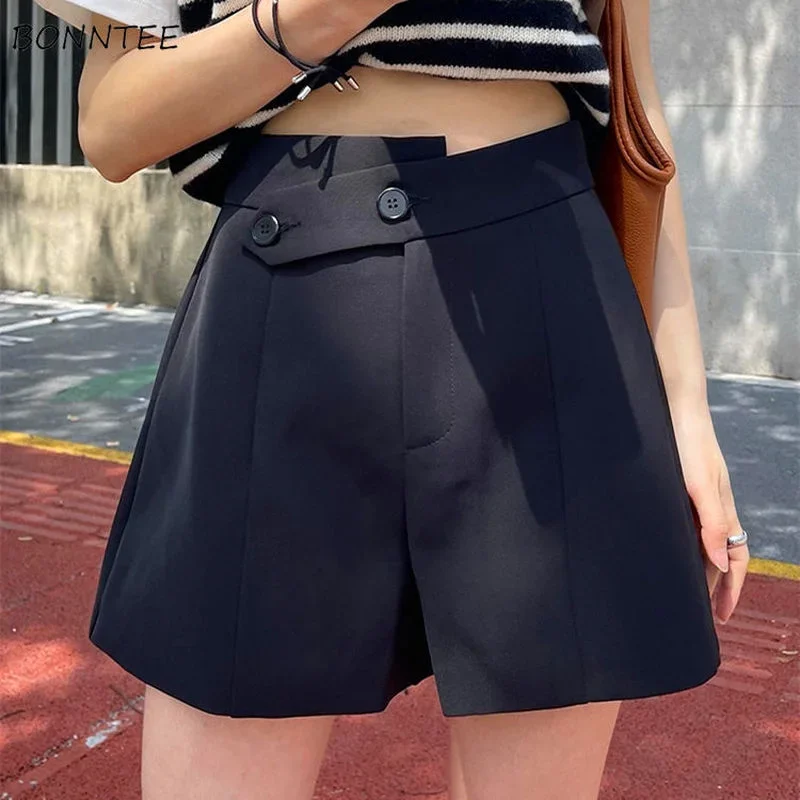 ショーツ女性オフィスルック夏通気性エンパイア原宿入札インボトムスタイリッシュなストリート韓国ルーズオールマッチズボン