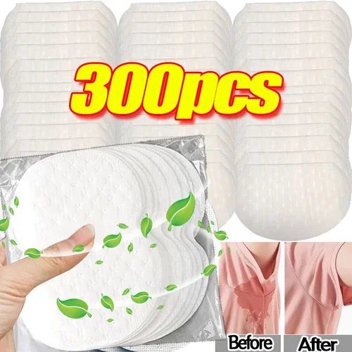 Almohadillas para el sudor de las axilas, revestimientos absorbentes, junta para las axilas del sudor, pegatinas para las axilas, almohadillas antias axilas para desodorante de ropa, 10/300 Uds.