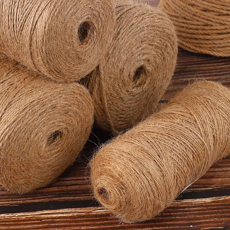 10Meters Jute Rope Cord String Twine Burlap Sewing DIY Wedding Party Decoration Handwork Gift Jute Rope Ribbon Bows Decor