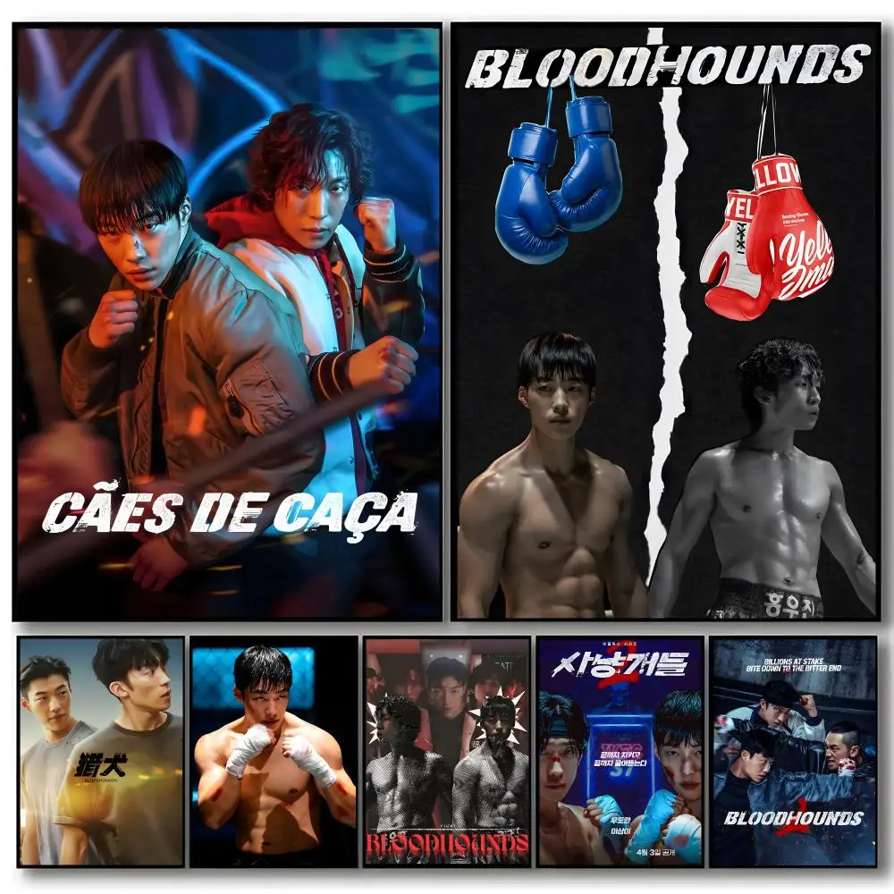 Drama Bloodhounds Poster Self-adhesive Art Waterproof Paper Sticker Coffee House Bar Room Wall Decor