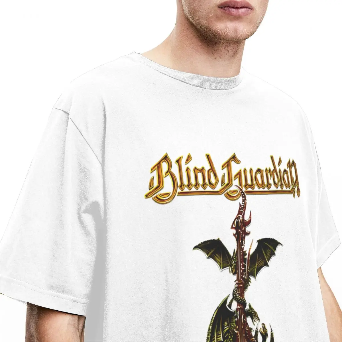 Men Women T-Shirts Vintage Blind Guardian Rock Band Novelty 100% Cotton Short Sleeve Heavy Metal T Shirts Round Neck Clothes