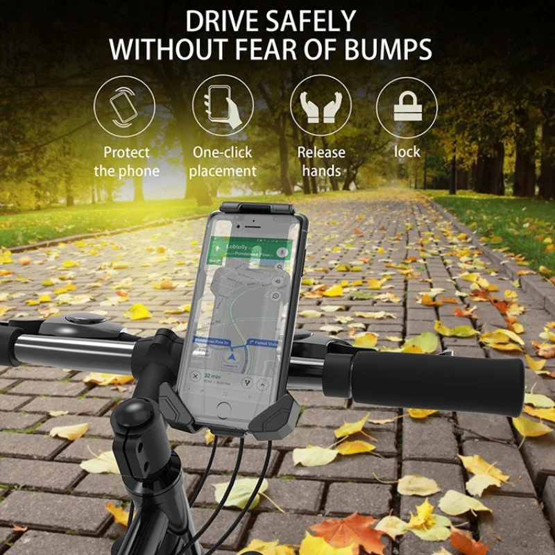 

Universal Compatibility Phone Holder Anti‑Drop 360° Rotatable Adjustment Phone Holders Outdoor Riding Use Durable Phone Holders