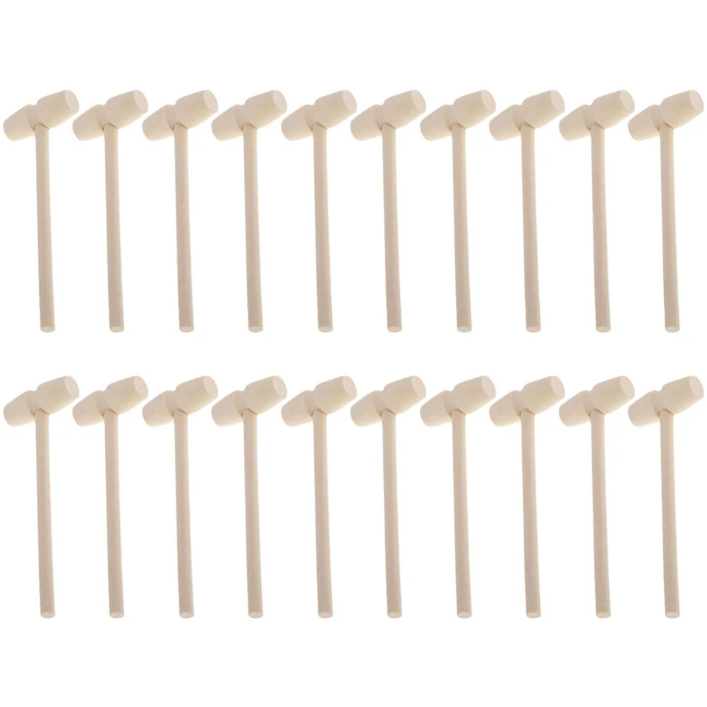 20 قطعة الأطفال ضرب المطارق الخشبية الصغيرة التعليمية مطارق مقبض طويل مونتيسوري قصف البراعة تحسين اليد العين #6