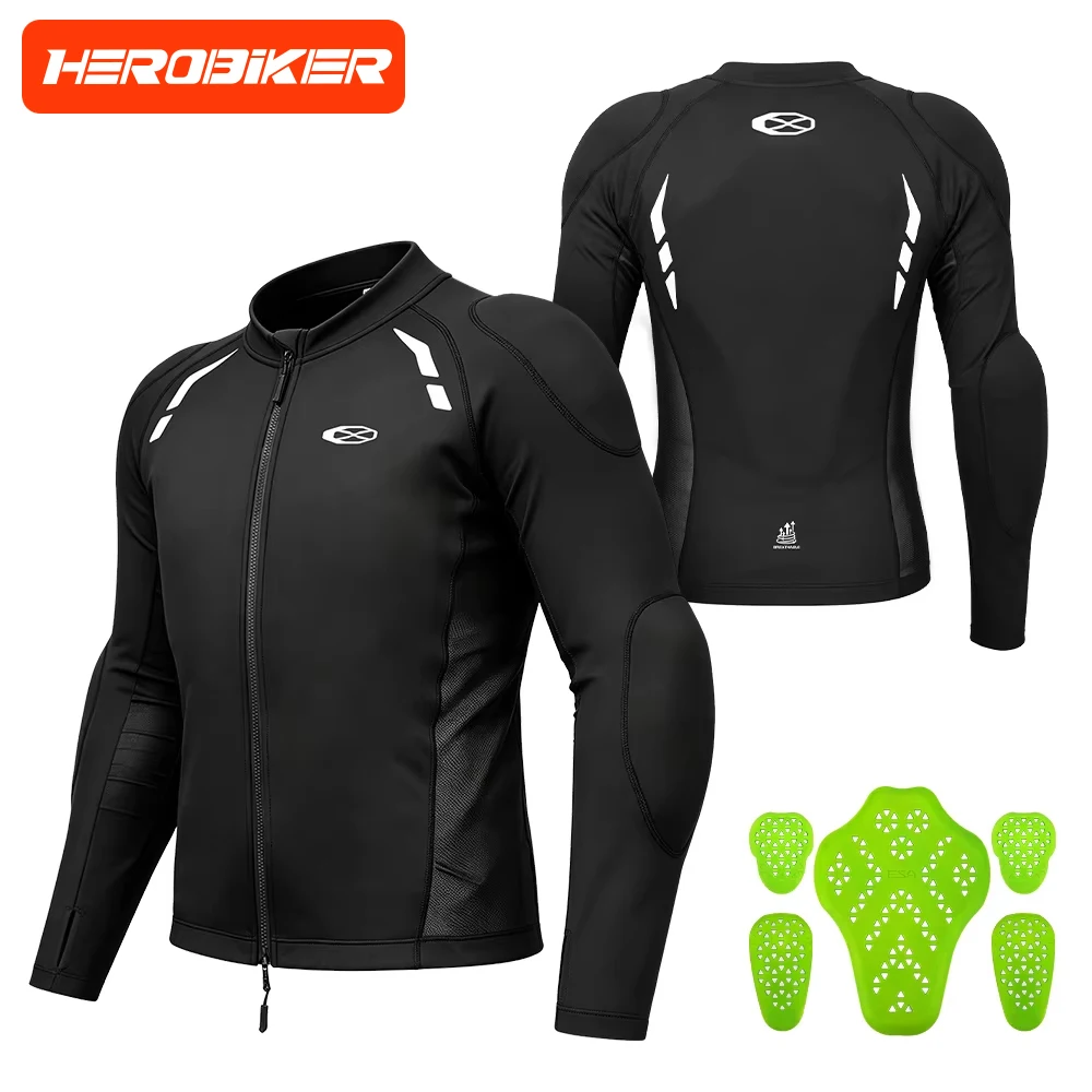 Motorcycle Jackets For Men Four Seasons Breathable Motorbike Riding Outfit Built-In Protective Gear Motocross Clothing