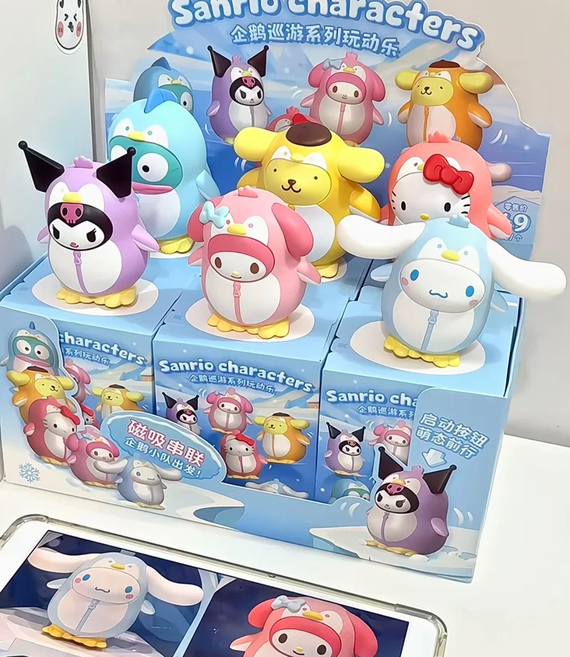 

MINISO Sanrio Penguin Parade Series Mystery Box Cute Collectible Figures Kawaii Desk Decor Surprise Birthday Gift