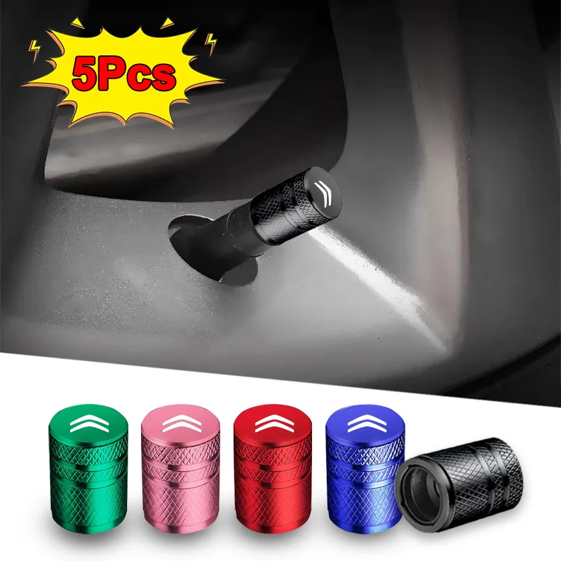Bouchon de Valve de pneu de roue de voiture en alliage, 5 pièces, support anti-poussière pour citroën C1 DS3 C2 C3 Vts C4 Saxo C4L C5 C6 C8 Xsara C3-XR Picasso