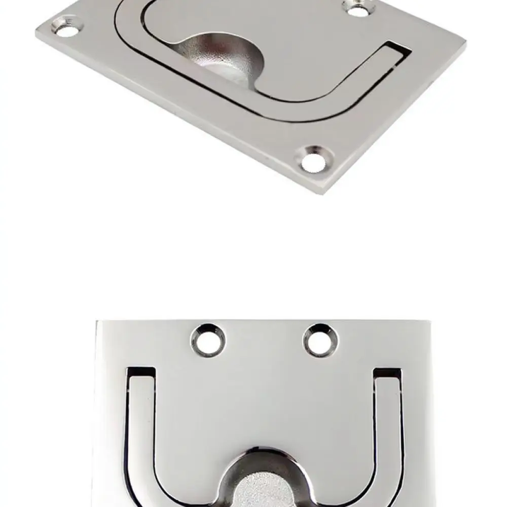Circular Flush Mount Pull Handle 316 Stainless Steel Marine Boat Deck Hatch Cabinet Drawer Door Hidden Grip Hardware