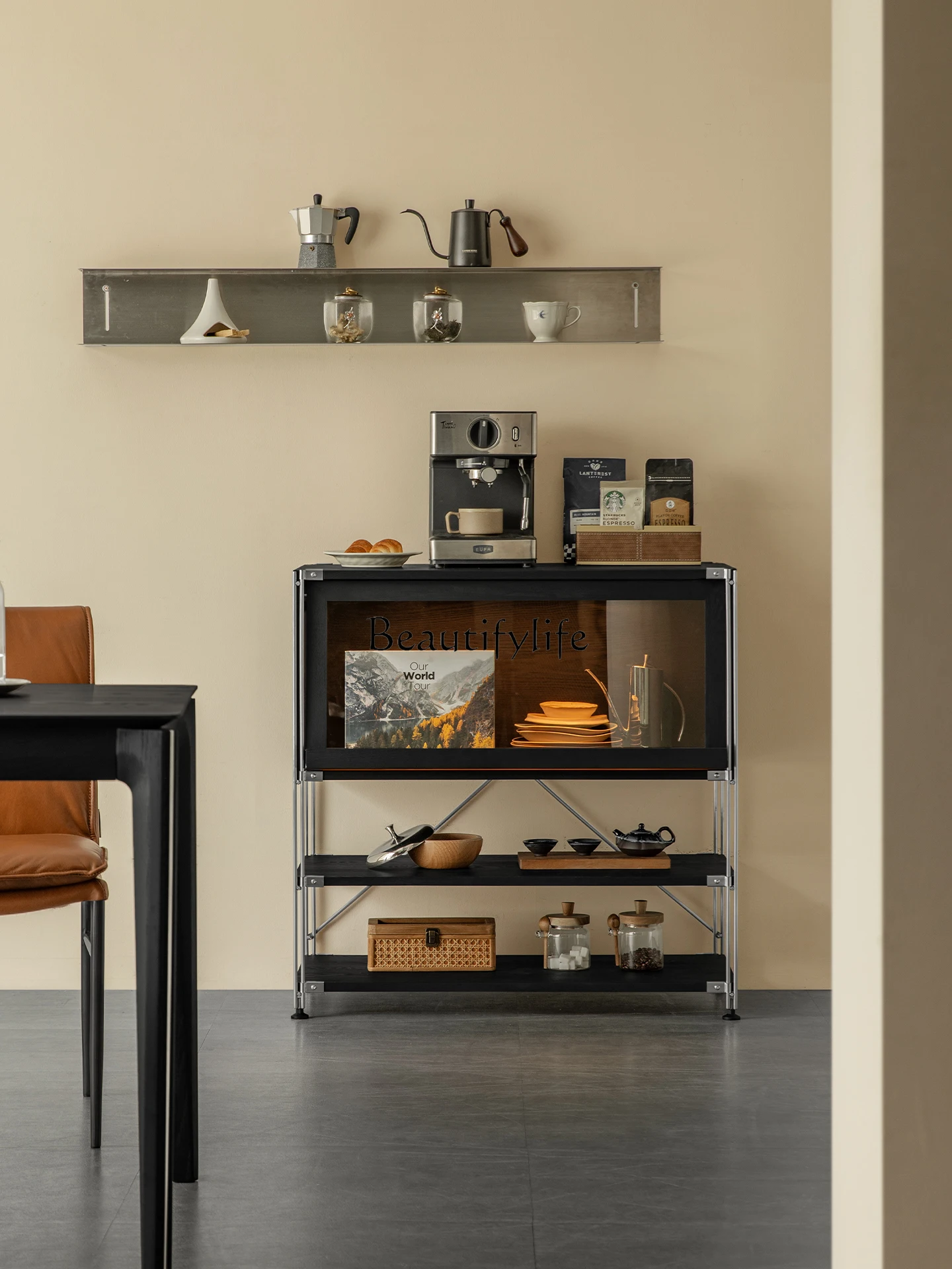 

Storage Solid wood display locker Modern simple storage side cabinet