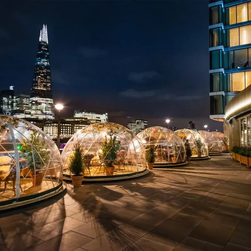 Transparent Spherical Tent Luxury Hotel Dome House Domo Geodesico Vacation Made From Durable PVC Fabric Bubble Starry Sky Room