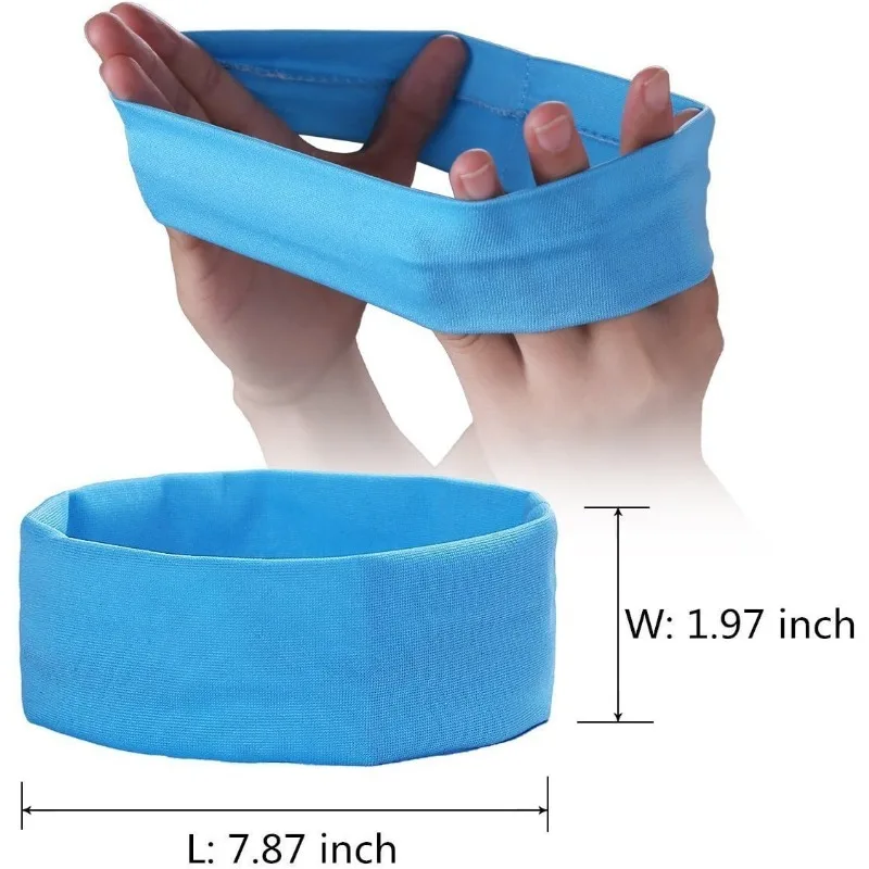 Elastisches Haarband Modische Stirnbänder Einfarbige Gestrickte Sport-Lauf-Fitness-Yoga-Haarbänder Make-up Haaraccessoires für Frauen – Detail 4