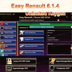 Easy Renault6.1.4 SoftwareUnlock Renault ECU's Potential Reset Crash Data, Manage Airbag Card Keys Clean UCH wit OBDLink Renolin