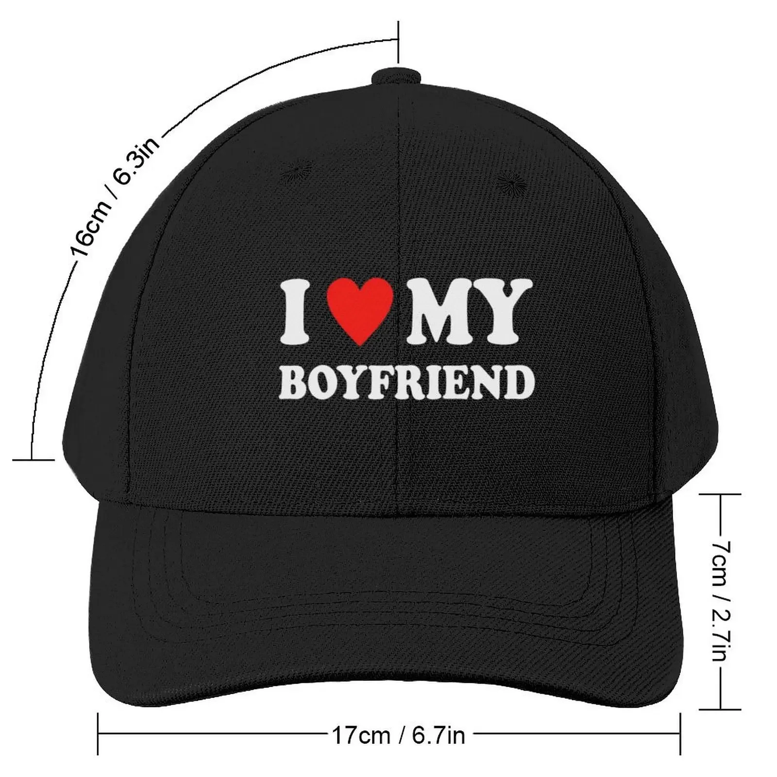 I Love My Boyfriend, I Heart My Boyfriend, I Love My Boyfriend Gift, BF Baseball Cap Dropshipping Vintage For Girls Men's