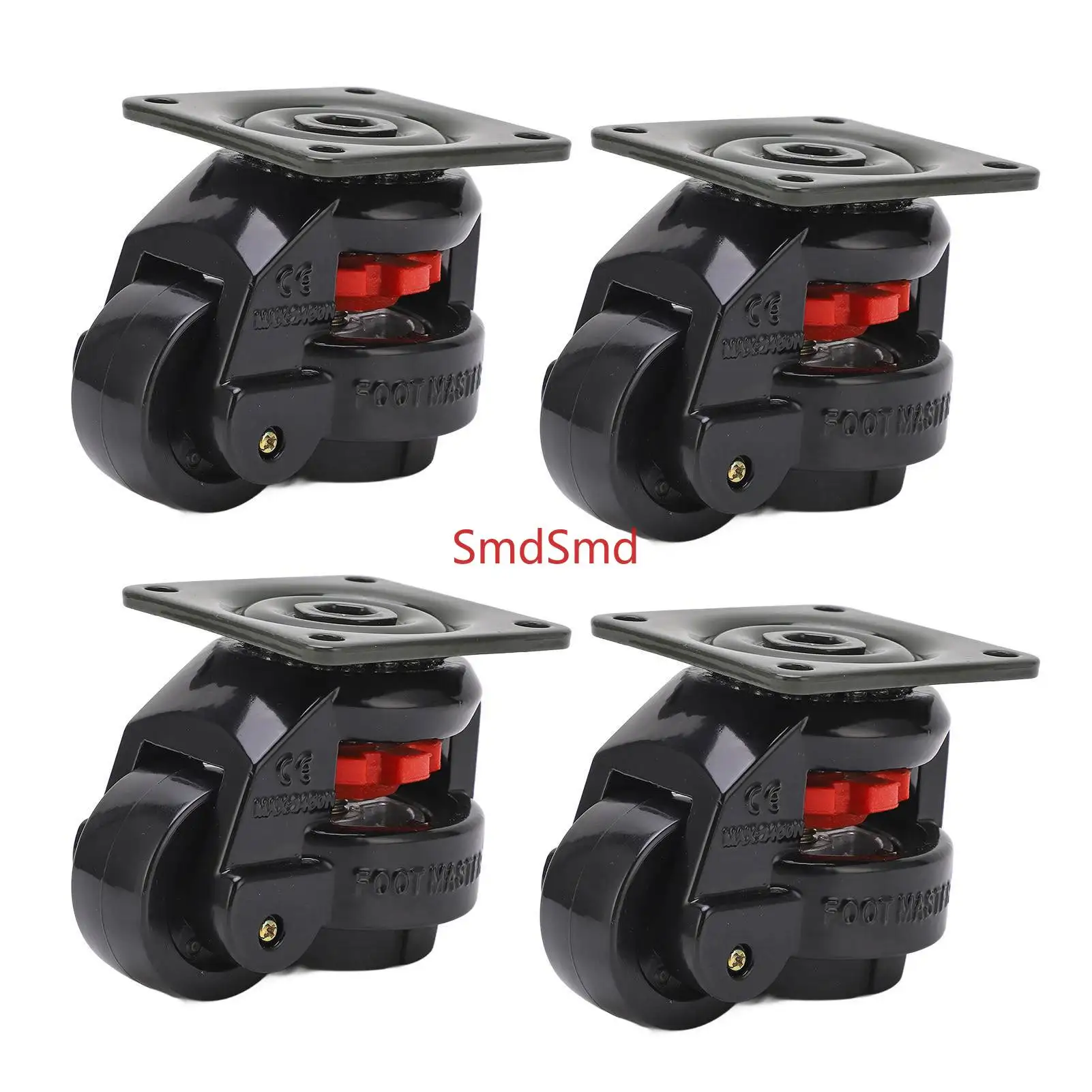 4pcs Level Adjustment Caster GD60F Heavy Duty Industrial Roller Wheel Leveling Caster Wheels Industrial Roller Wheel