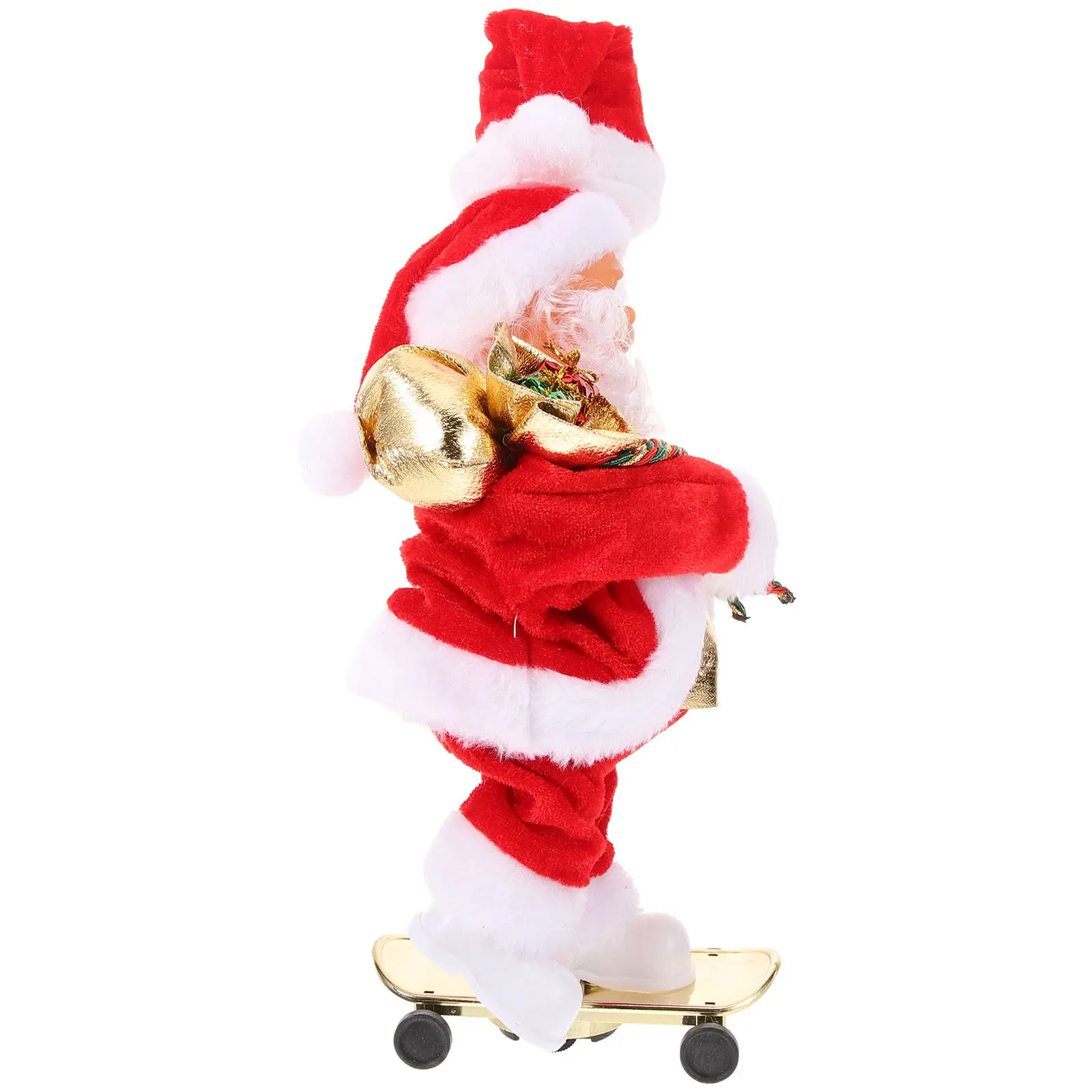 Festive Singing Dancing Santa Claus Christmas Musical Decoration Soft Huggable Animated Figure Holiday Home Bed Car Decor Gift
