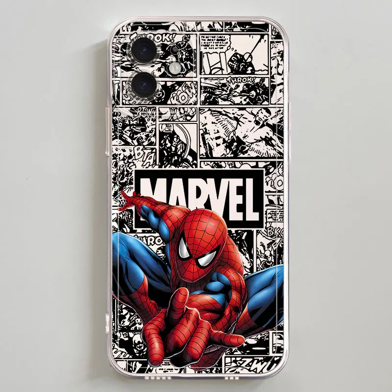 Marvel Avengers Spider-Man Phone Case for Realme 6 Pro 7i 7 Pro 8i 8 5G 9 10 12 Pro Plus 9i C12 C15 C20 C21 C21Y C25 4G Cover