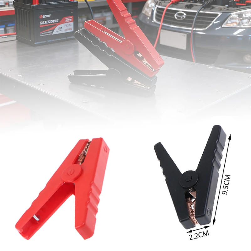 

2Pcs Max 100A Large Crocodile Alligator Clips - Insulated Clamps For Car Battery Chargers